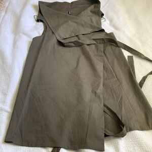 Olive Green Wrap Dress